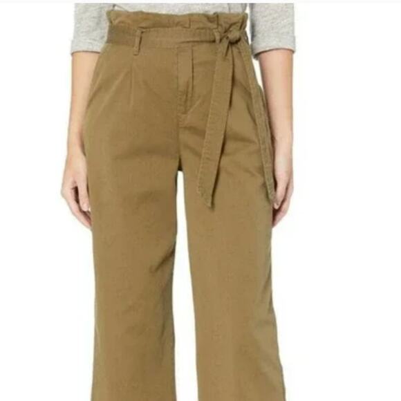 KUT From the KLOTH Katie Paper Bag Waist Wide Leg Crop Pant 16 - Picture 1 of 9